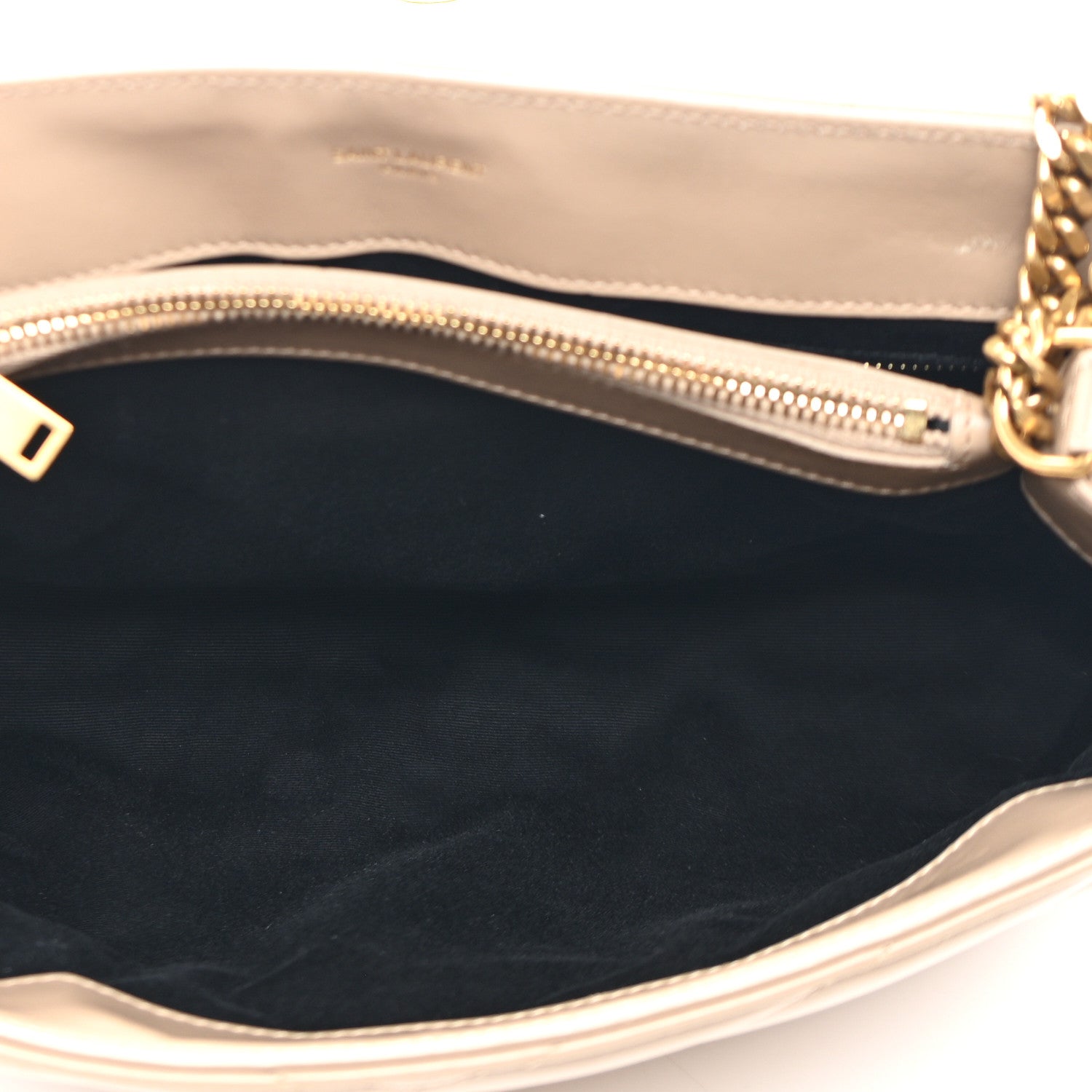 Saint Laurent Calfskin Y Quilted Monogram Medium Loulou Chain Satchel Dark Beige 5 of 13