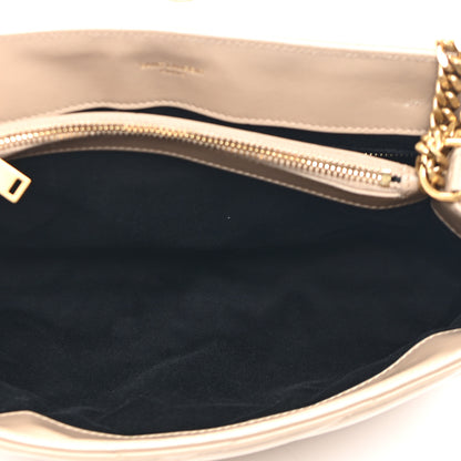 Saint Laurent Calfskin Y Quilted Monogram Medium Loulou Chain Satchel Dark Beige 5 of 13