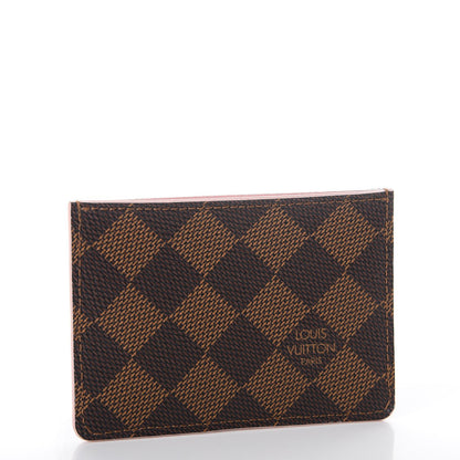 Louis Vuitton Damier Ebene Caissa Card Holder Rose Ballerine 3 of 8