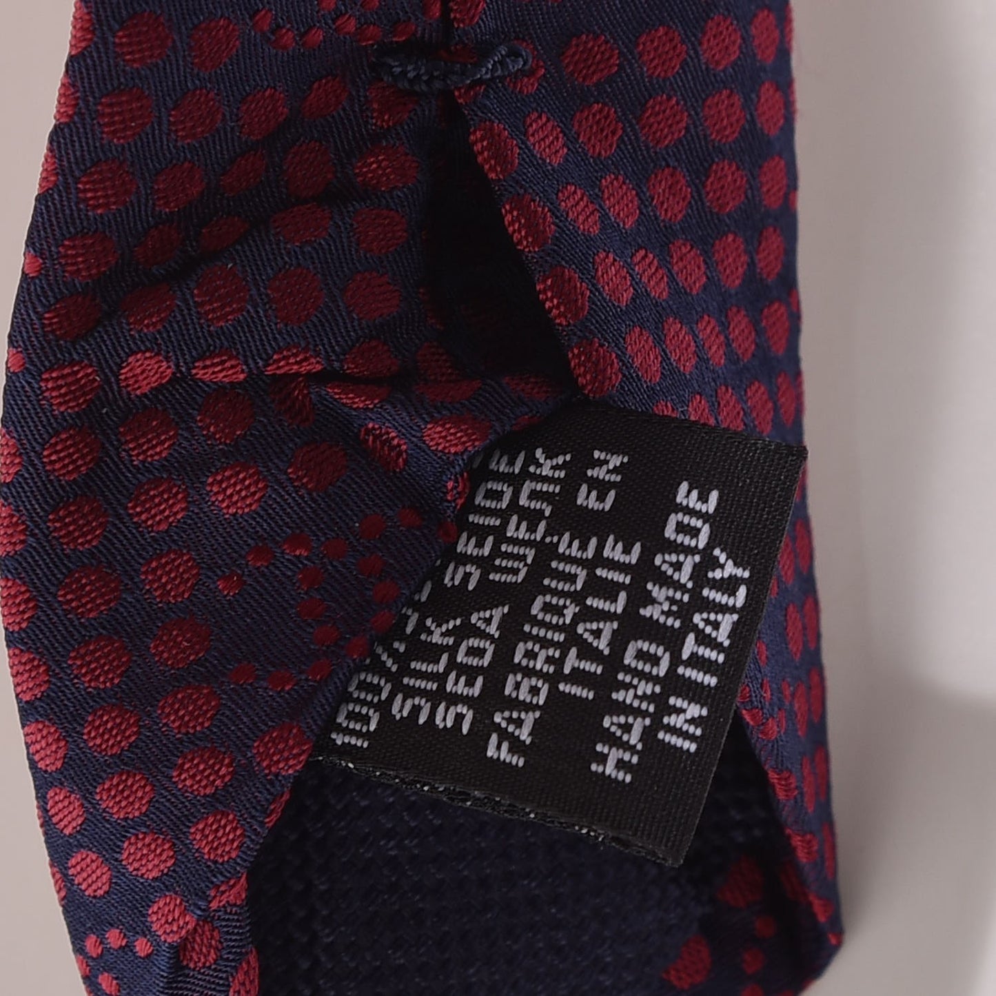 Mens Silk CC Neck Tie Navy Red