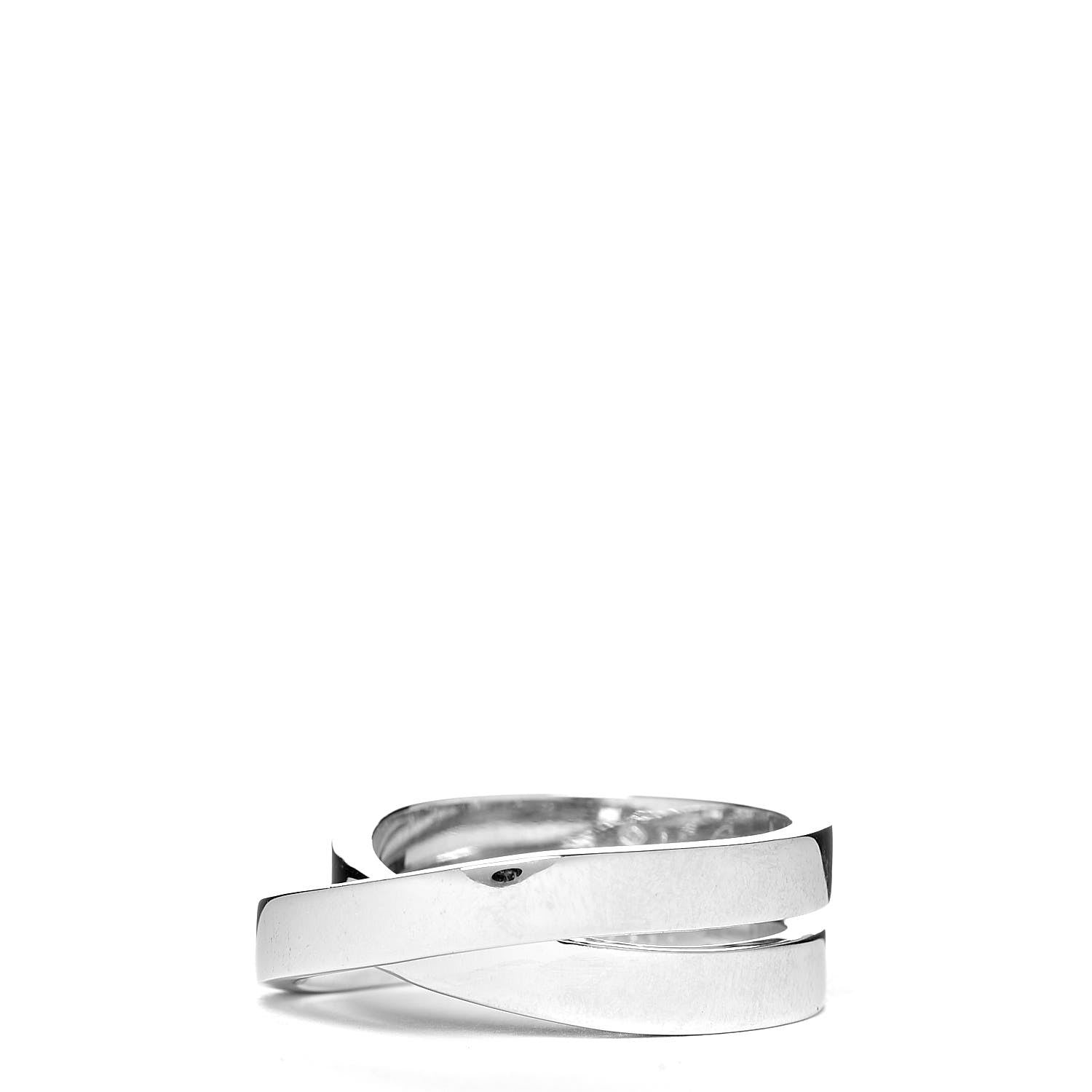 Cartier 18K White Gold 9mm Paris Nouvelle Vague Ring 60 9.25 3 of 11