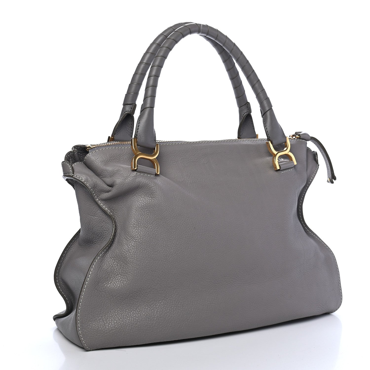 Chloe Calfskin Large Marcie Satchel Cashmere Grey 2 of 9