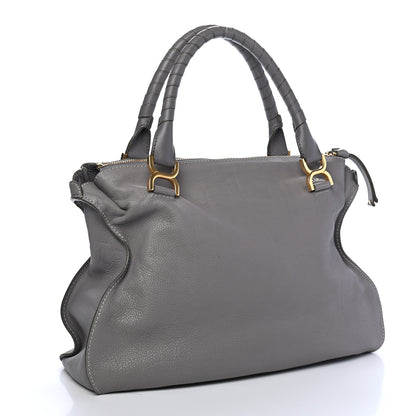 Chloe Calfskin Large Marcie Satchel Cashmere Grey 2 of 9