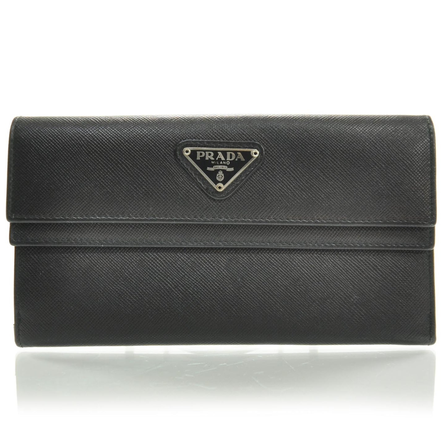 Saffiano Continental Wallet Nero Black