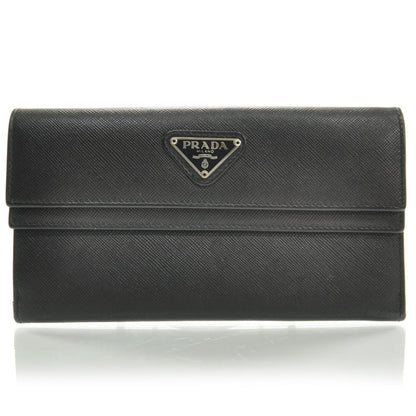 Prada Saffiano Continental Wallet Nero Black 1 of 8