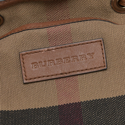 Burberry Overdyed Canvas Mega Check Medium Chiltern Backpack Tan 11 of 22