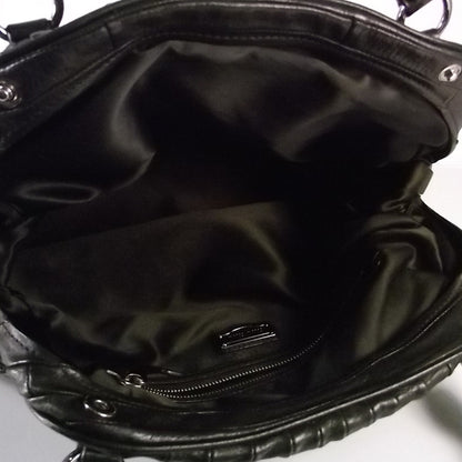 Miu Miu Leather Plisse Shopping Tote Black 6 of 8