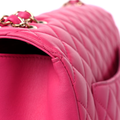 Chanel Lambskin Quilted Jumbo Mademoiselle Chic Flap Fuchsia 11 of 12