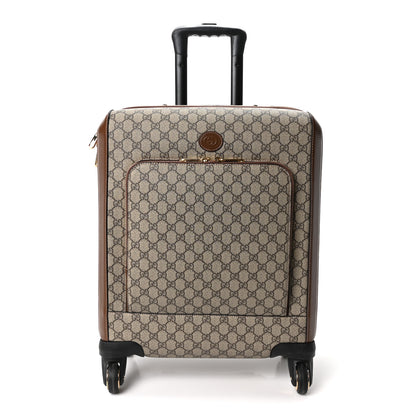 Gucci GG Supreme Monogram Azalea Calfskin Retro Interlocking G Small Savoy Cabin Trolley Beige Ebony Brown Sugar 1 of 9