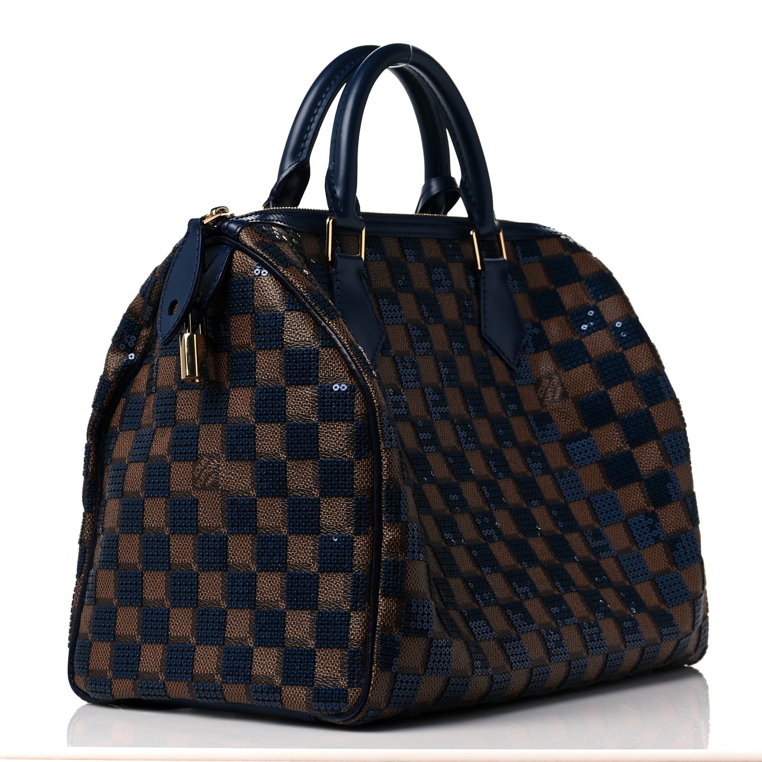 Louis Vuitton Damier Paillettes Speedy 30 Blue 3 of 9