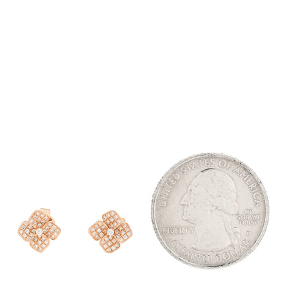 Anita Ko 18K Rose Gold Diamond Flower Stud Earrings 2 of 5