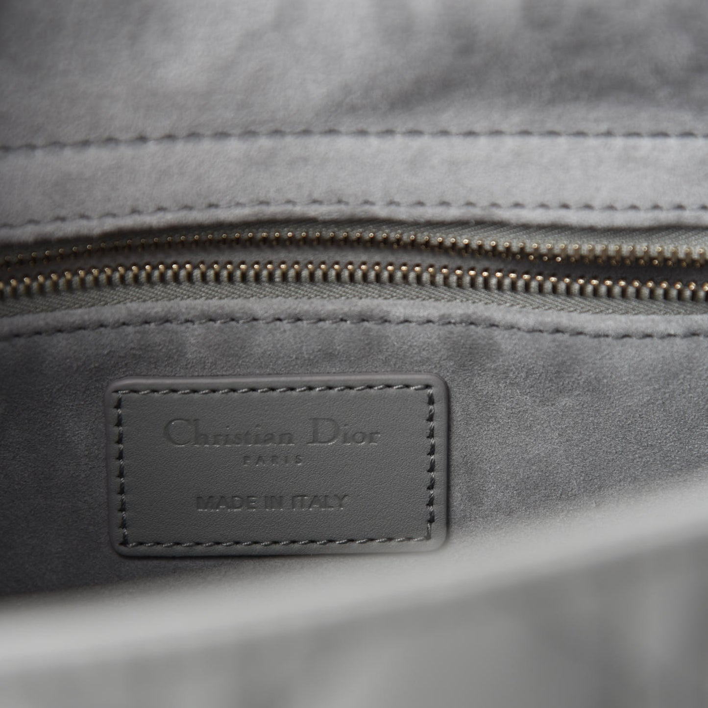 Ultra Matte Calfskin Cannage Medium Lady Dior Grey Stone