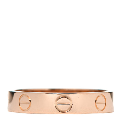 Cartier 18K Pink Gold 3.5mm LOVE Wedding Band Ring 51 5.75 3 of 5