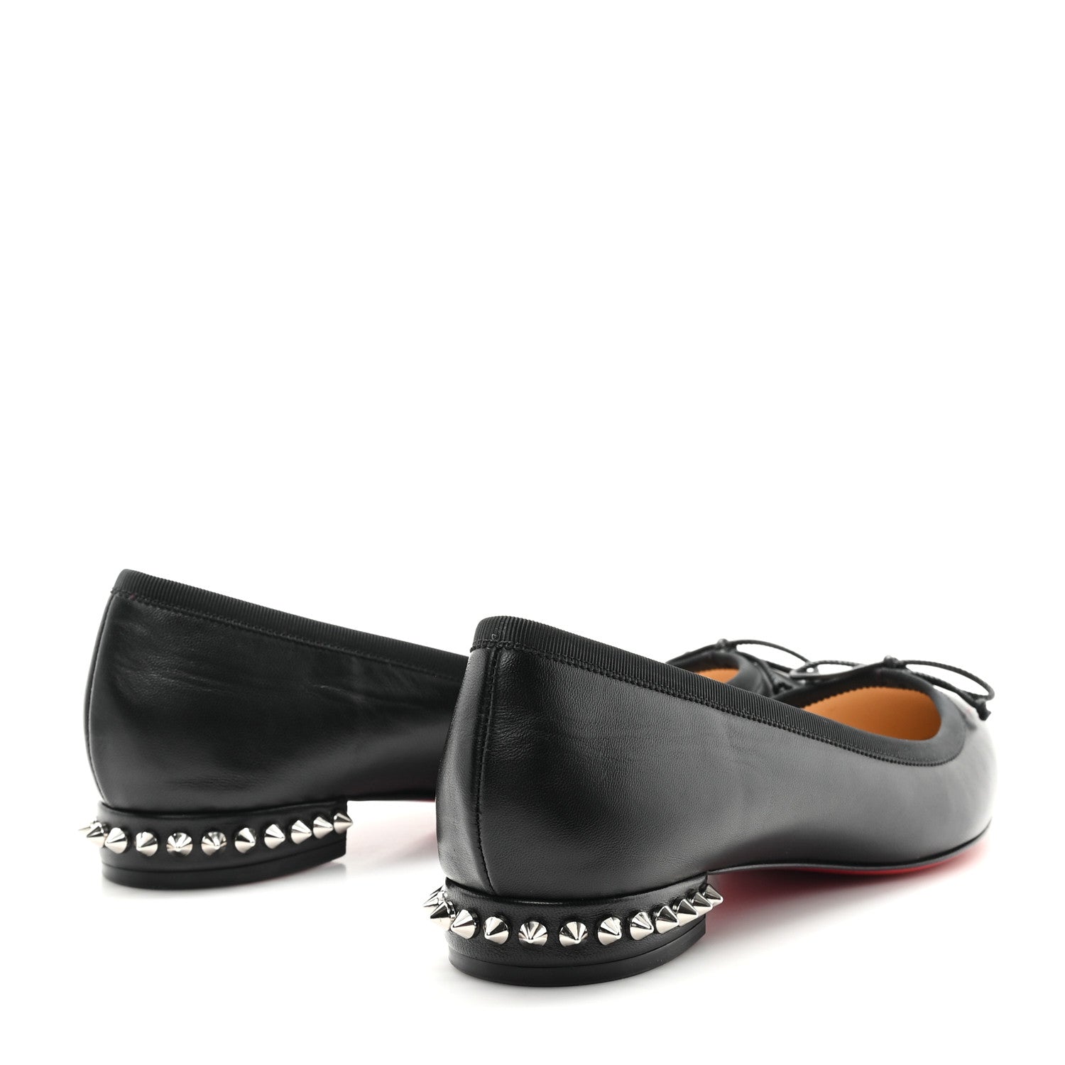 Christian Louboutin Nappa Spiked Hall Flats 36 Black 4 of 8