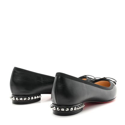 Christian Louboutin Nappa Spiked Hall Flats 36 Black 4 of 8