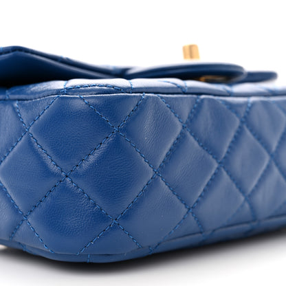 Chanel Lambskin Quilted Pearl Crush Mini Rectangular Flap Blue 9 of 11