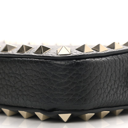 Valentino Garavani Pebbled Calfskin Rockstud Chain Pouch Shoulder Bag Black 10 of 10