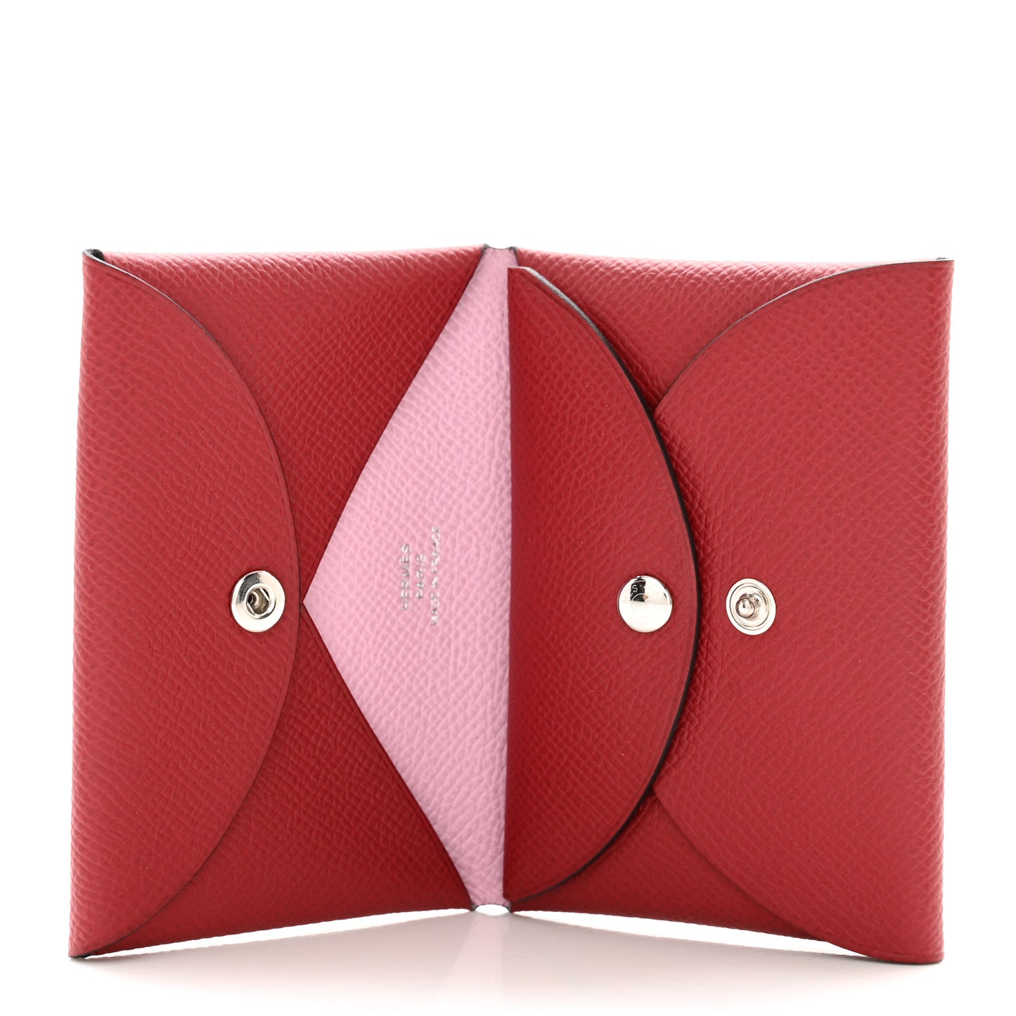 Epsom Verso Calvi Duo Card Case Rouge Grenat Mauve Sylvestre