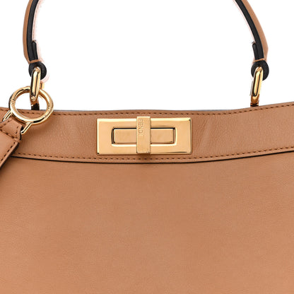 Fendi Vitello Seta Shiny Nappa Medium Peekaboo I SEE U Satchel Miele Scuro Light Rose 9 of 13