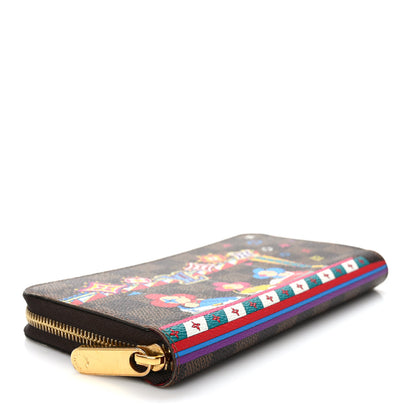 Louis Vuitton Damier Ebene 2020 Christmas Animation Bumper Cars Zippy Wallet Coquelicot 4 of 7