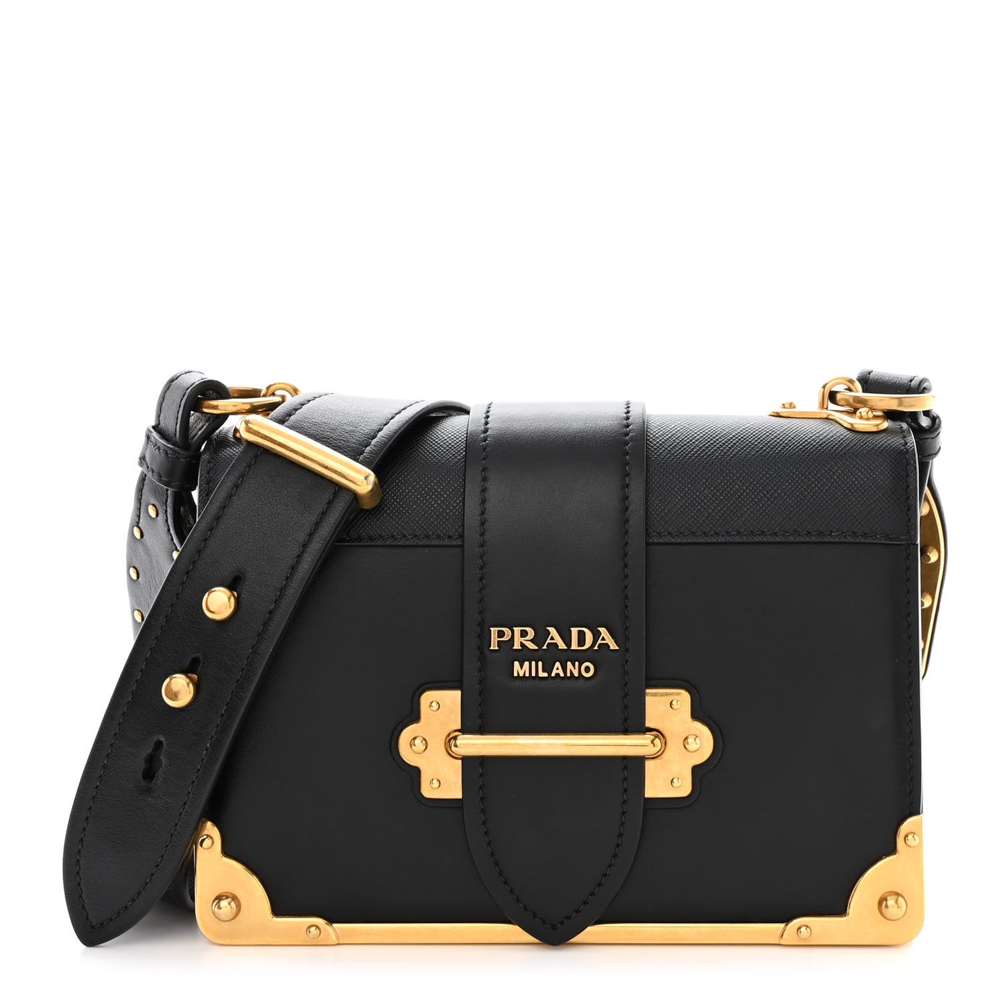 City Calf Saffiano Cahier Bag Black