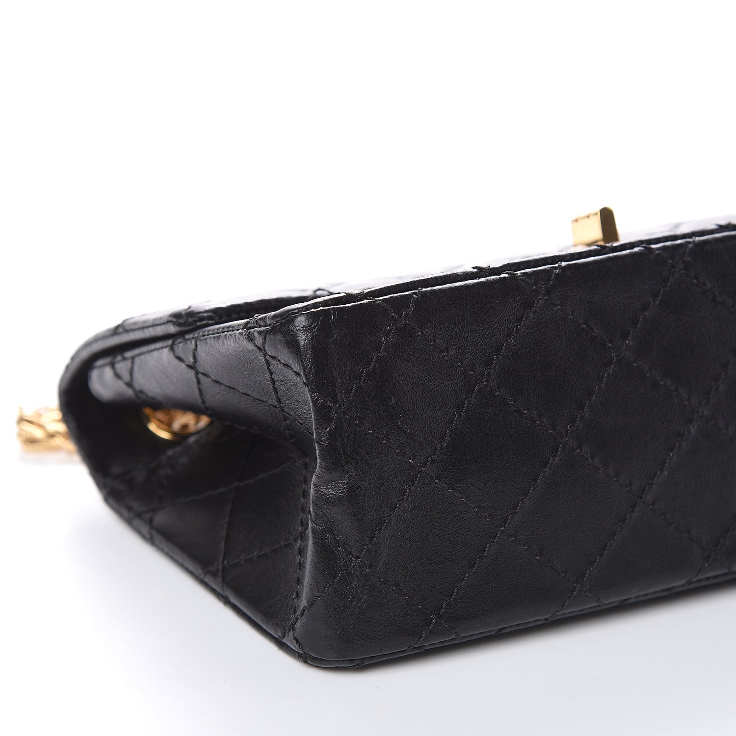 Chanel Aged Calfskin Quilted 2.55 Reissue Mini Flap Black 8 of 10