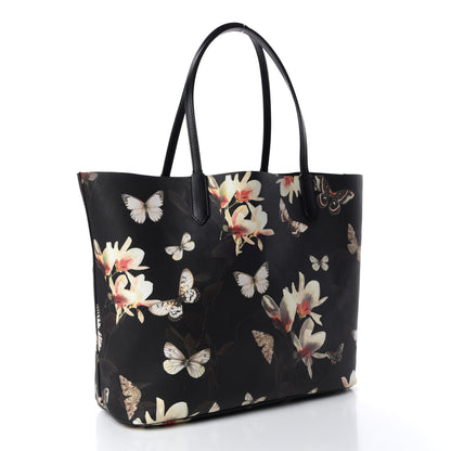 Givenchy Coated Canvas Magnolia and Moth Print Medium Antigona Tote Black 3 of 9