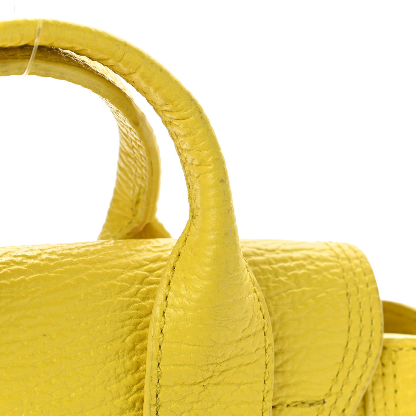Textured Calfskin Mini Pashli Satchel Yellow