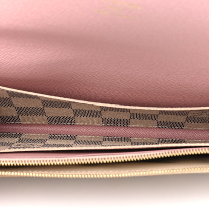 Louis Vuitton Damier Azur Emilie Wallet Rose Ballerine 4 of 4