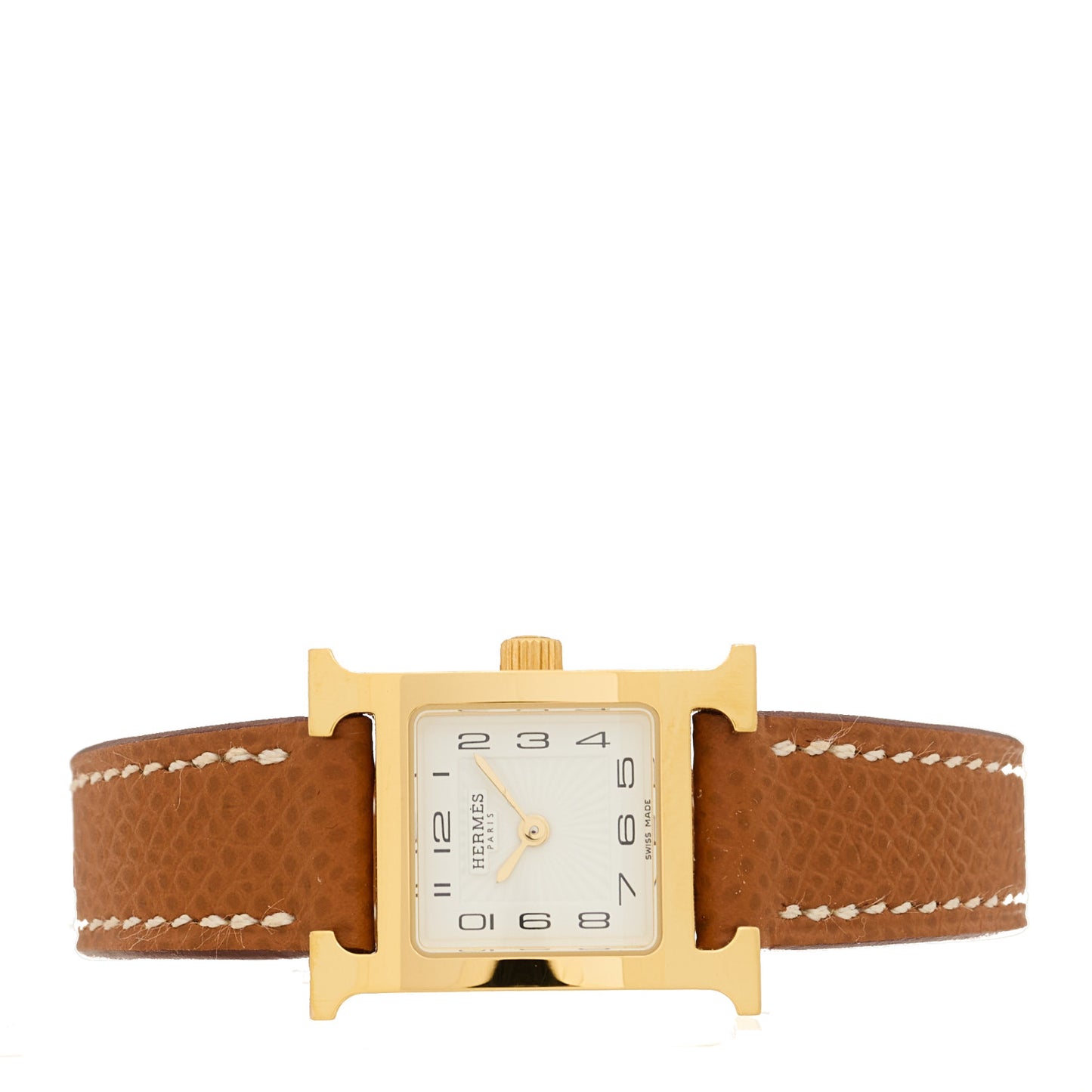 Stainless Steel Epsom 17.2mm Heure H Hour Quartz Watch Gold