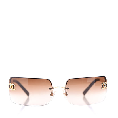 Chanel Crystal CC Logo Sunglasses 4104-B 2 of 8