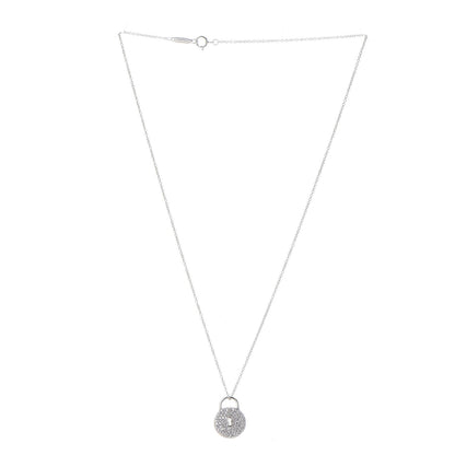 Tiffany Platinum Diamond Lock Pendant 4 of 6
