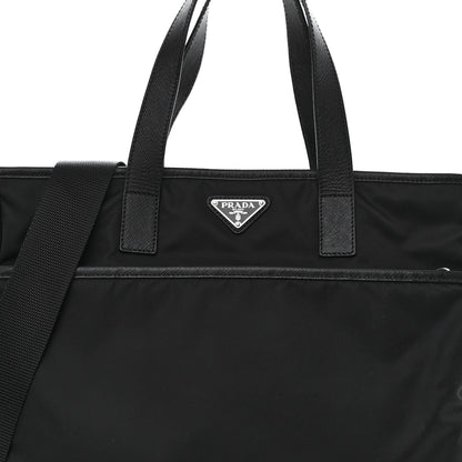 Prada Tessuto Nylon Saffiano Tote Black 8 of 13