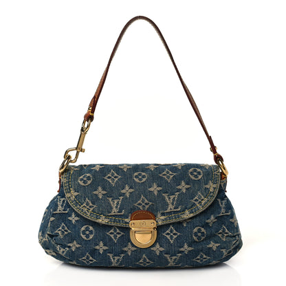 Louis Vuitton Monogram Denim Mini Pleaty Blue 1 of 9