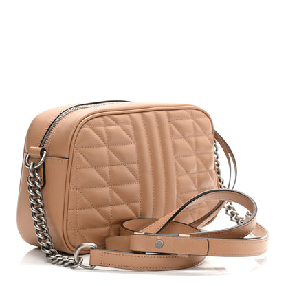 Gucci Calfskin Matelasse Aria Small GG Marmont Chain Shoulder Bag Camelia 3 of 11