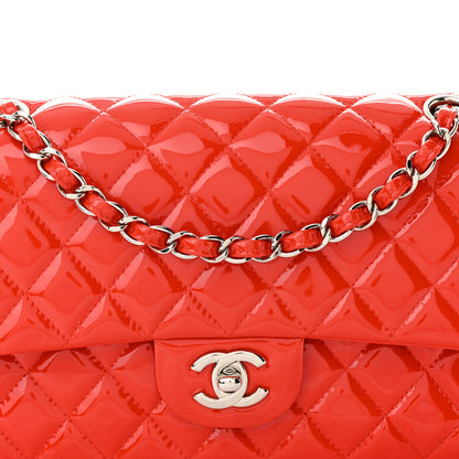 Chanel Patent Quilted Medium Double Flap Red 8 of 12