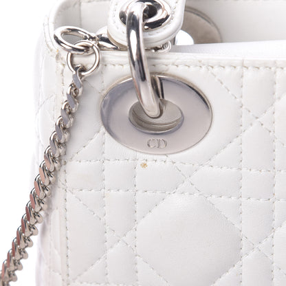 Christian Dior Lambskin Cannage Mini Lady Dior White 17 of 20