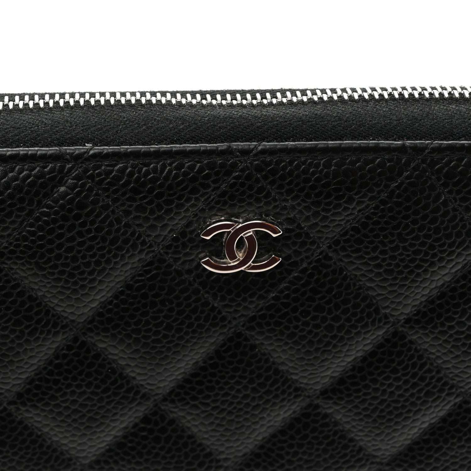 Chanel Caviar Quilted Large Gusset Zip Around Wallet Black 12 of 12