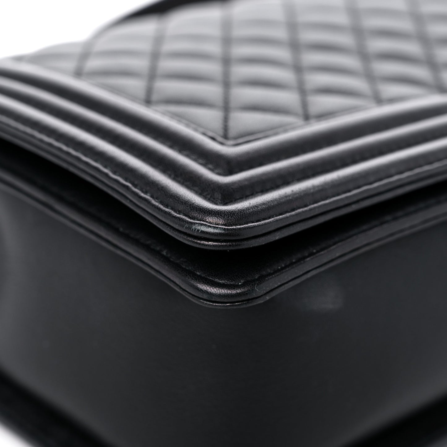 Calfskin Quilted New Medium Boy Flap Black