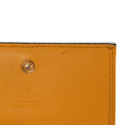 Gucci GG Supreme Monogram Bosco Patch Card Case Wallet Beige Green 9 of 15