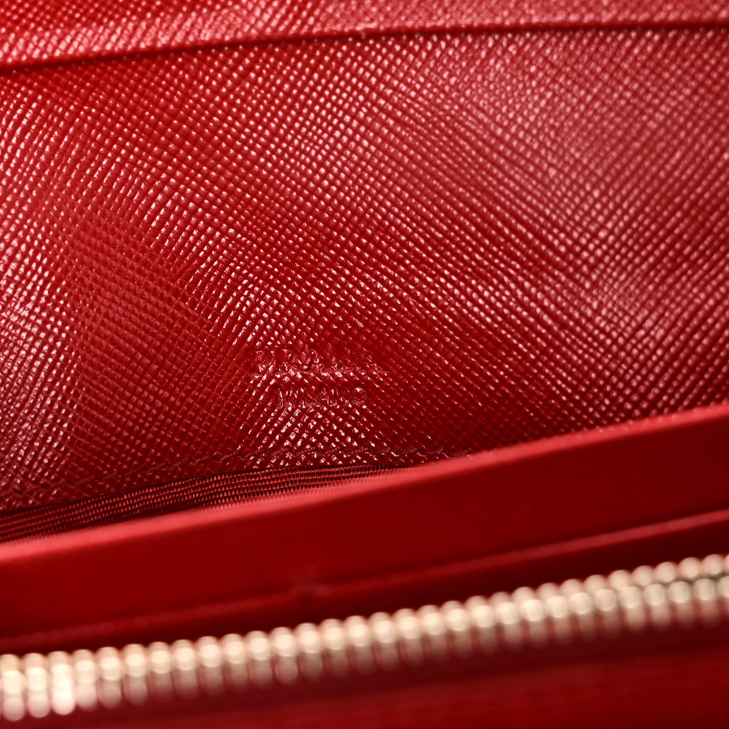 Prada Saffiano Metal Continental Flap Wallet Fuoco 7 of 9