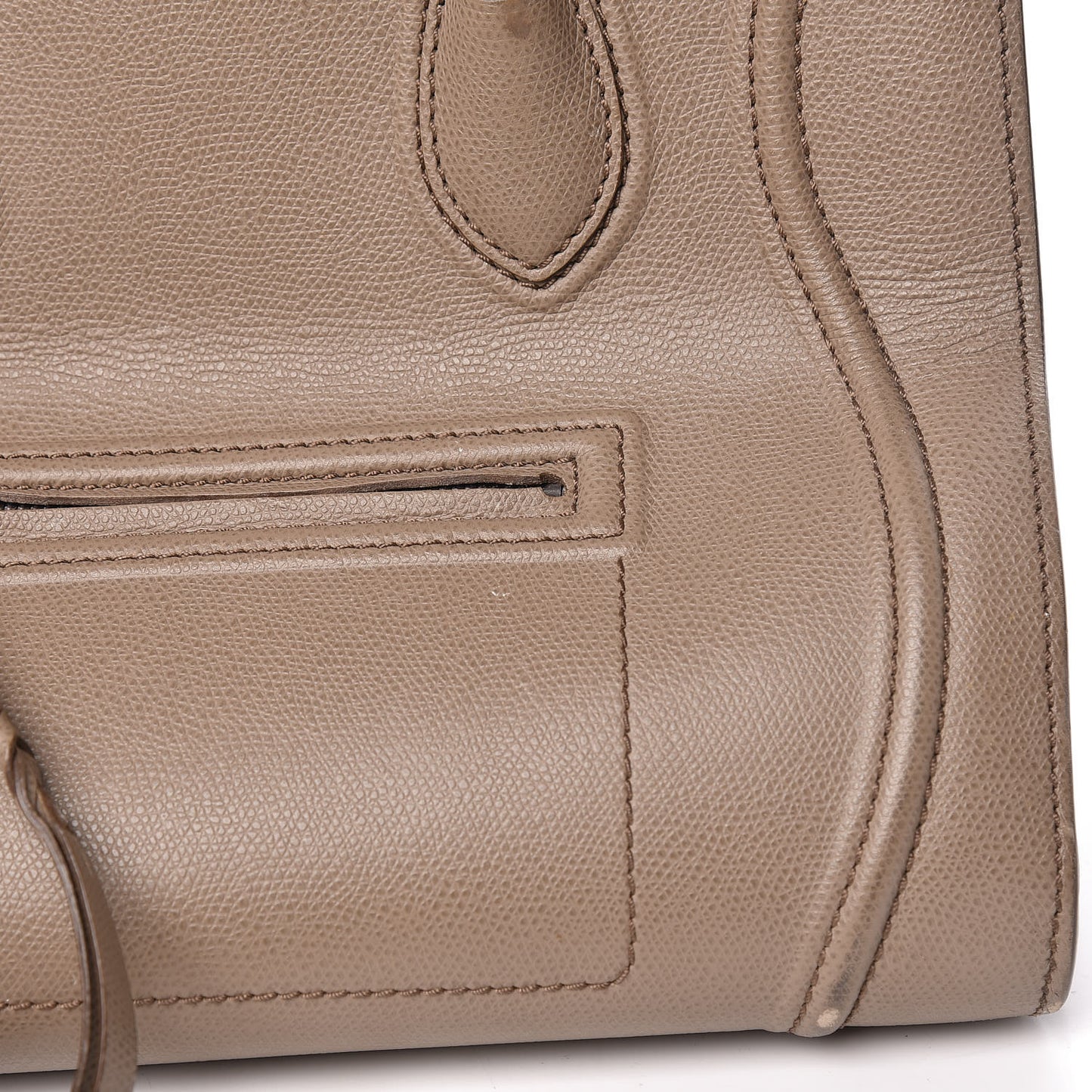 Grained Calfskin Medium Phantom Luggage Taupe