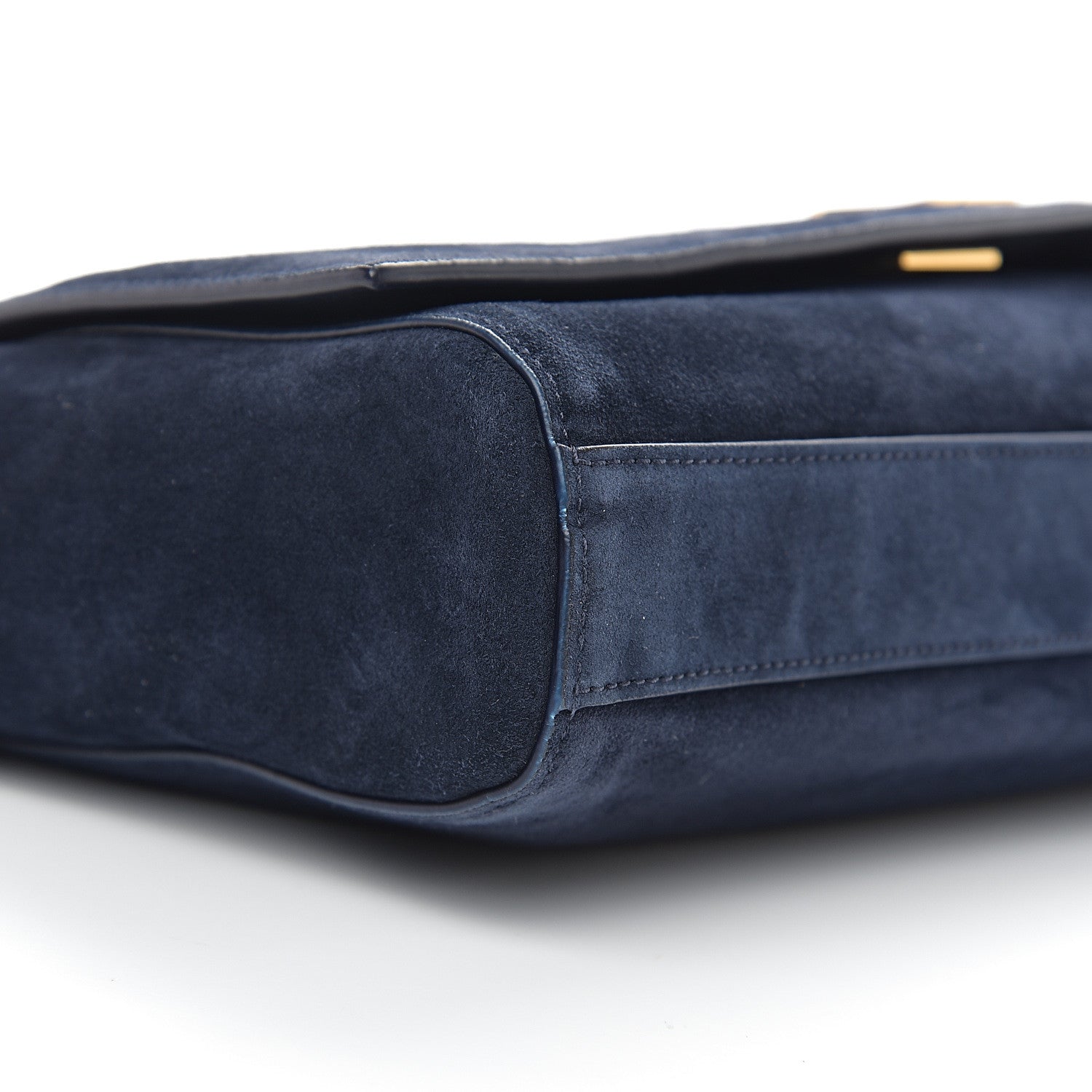 Saint Laurent Smooth Calfskin Suede Medium Reversible Monogram Kate Satchel Navy 6 of 8