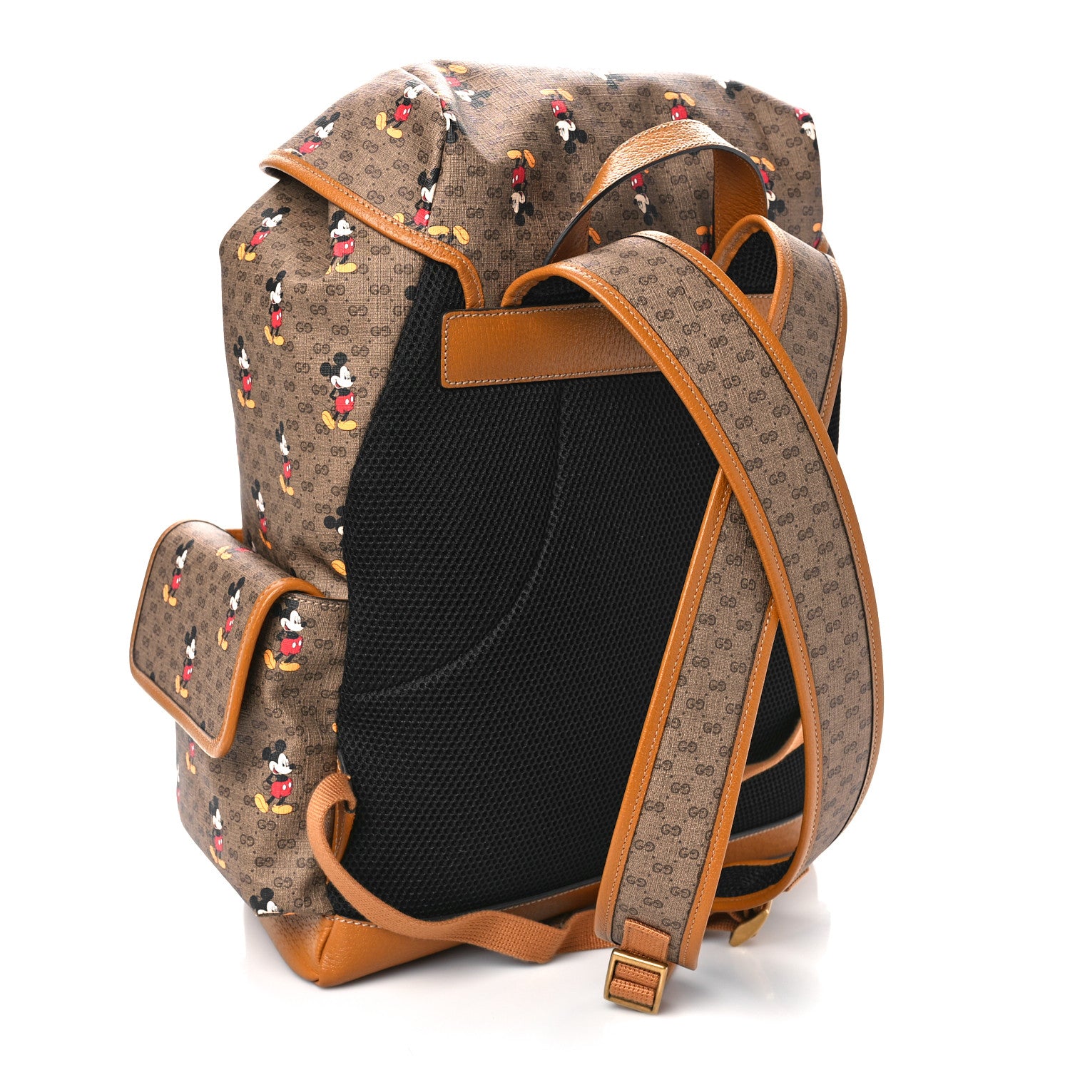 Gucci X DISNEY Mini Vintage GG Supreme Monogram Mickey Mouse Medium Backpack Beige Vintage Sun Oil 3 of 9