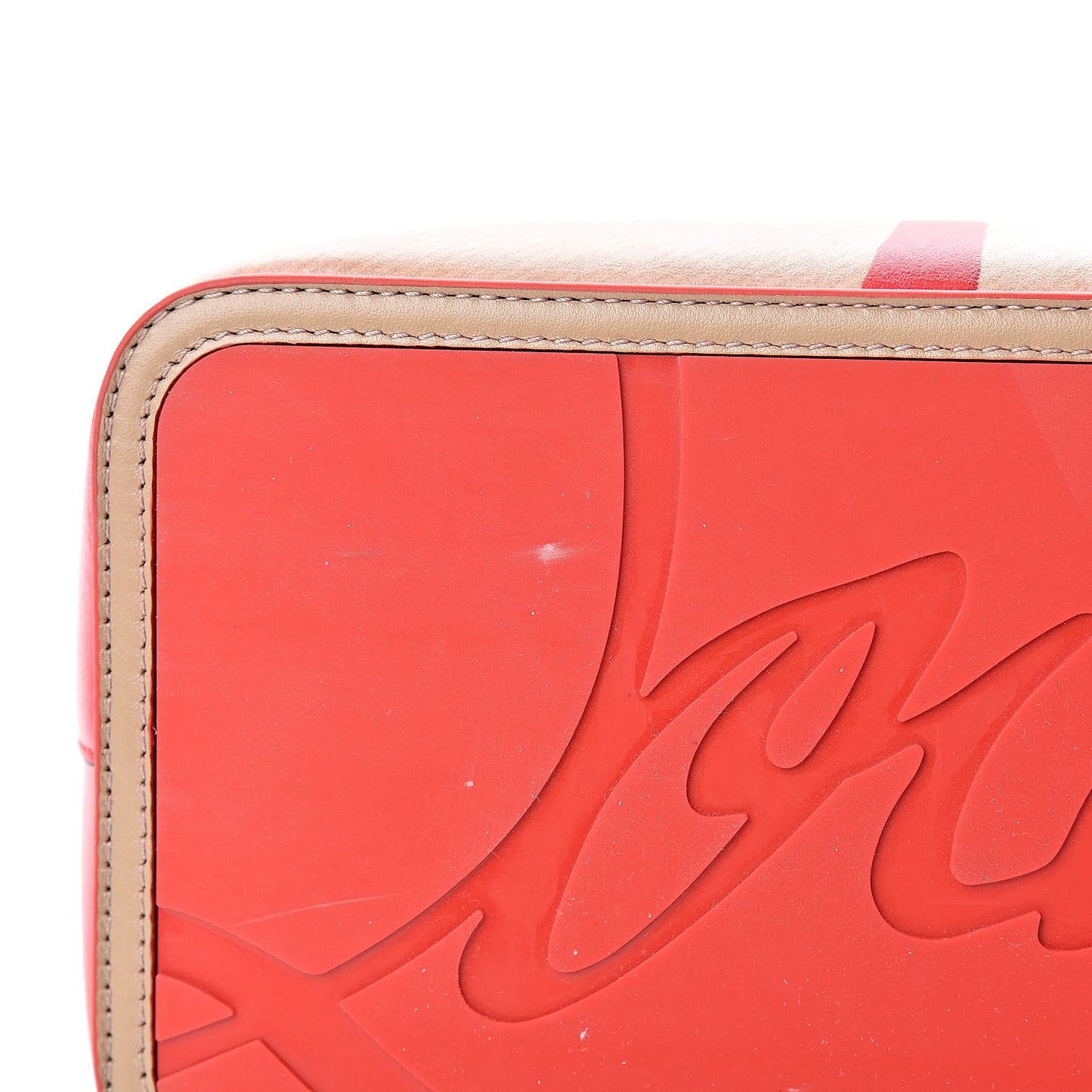 Calfskin Kraft Spikes East West Cabata Tote Kraft Red