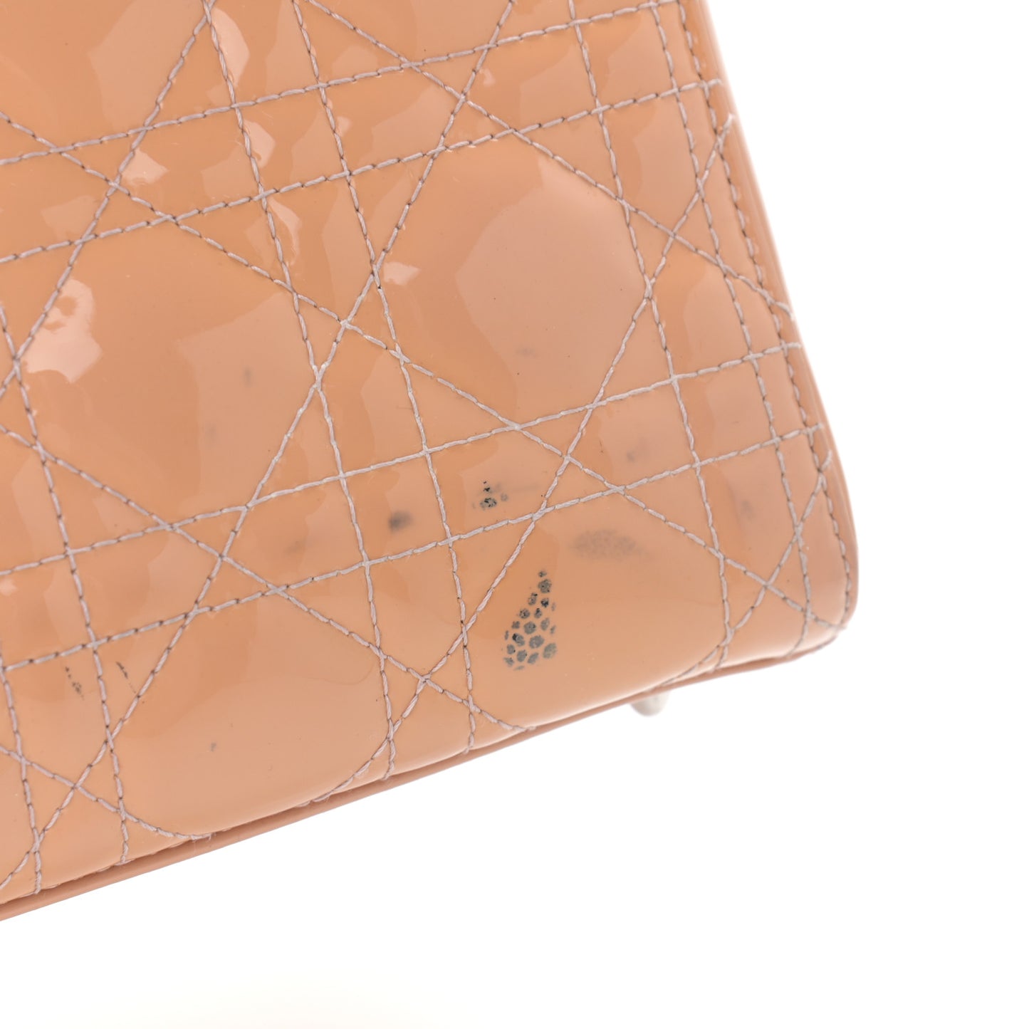 Patent Cannage Medium Lady Dior Pale Pink