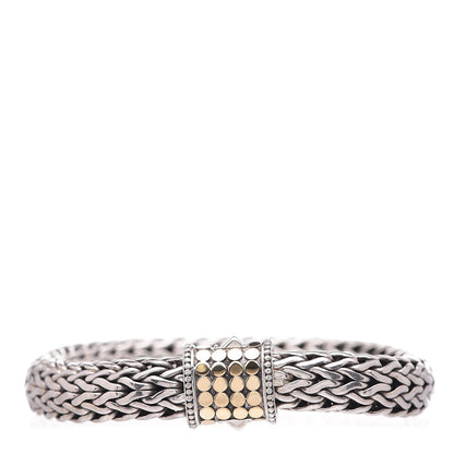John Hardy Sterling Silver 18K Yellow Gold 10mm Classic Chain Dot Bracelet 1 of 5
