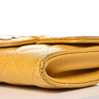 Chanel Caviar Quilted Flap Card Holder Yellow 12 of 16