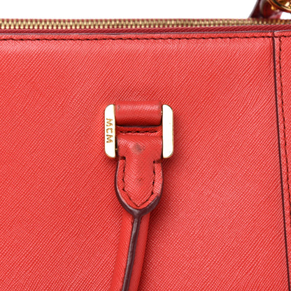MCM Saffiano Nuovo Tote Hot Coral 11 of 14