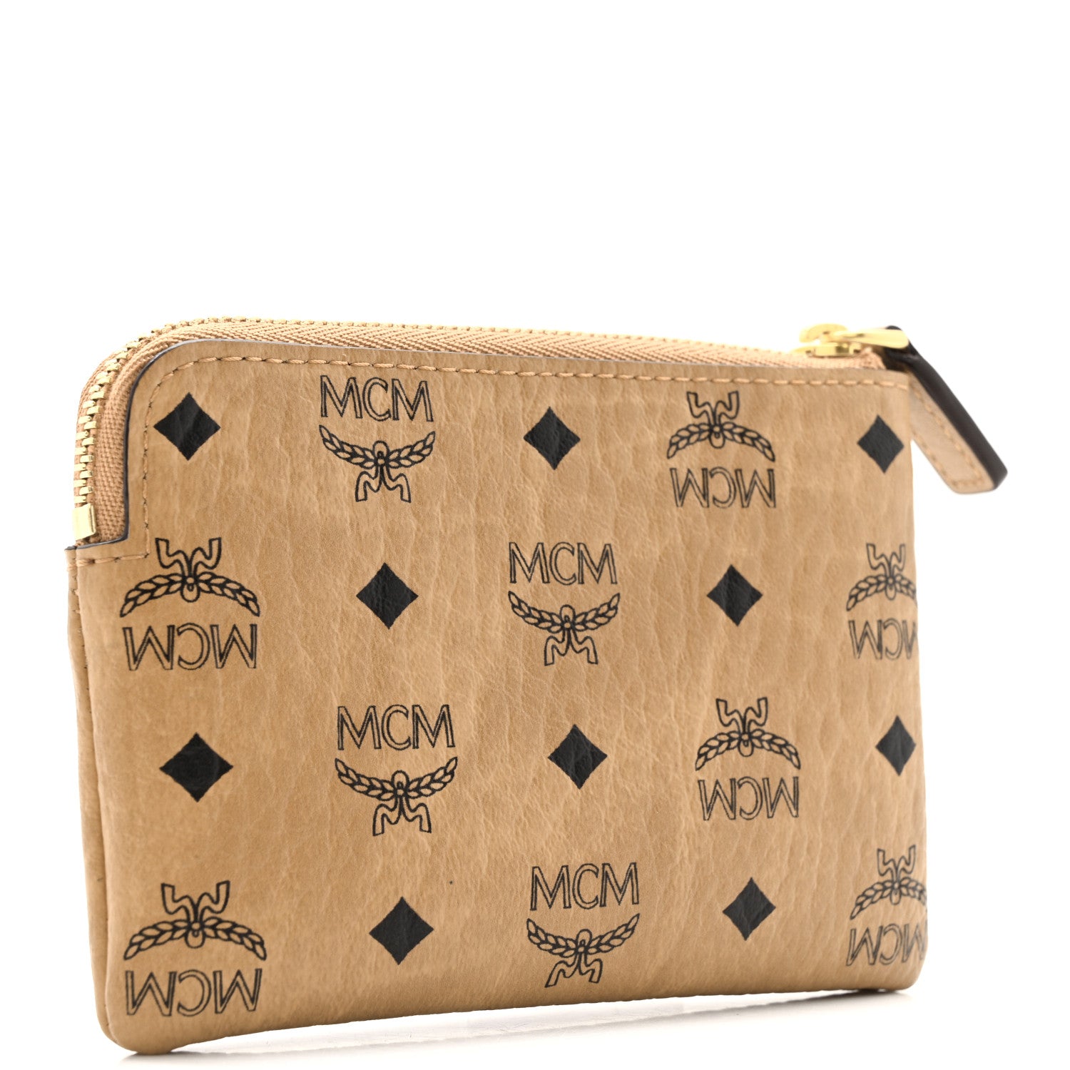 MCM Visetos Aren Card Pouch Cognac 1820713 – FASHIONPHILE